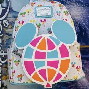 Disney Parks 50th Anniversary Retro Vault Balloons Loungefly Mini Backpack